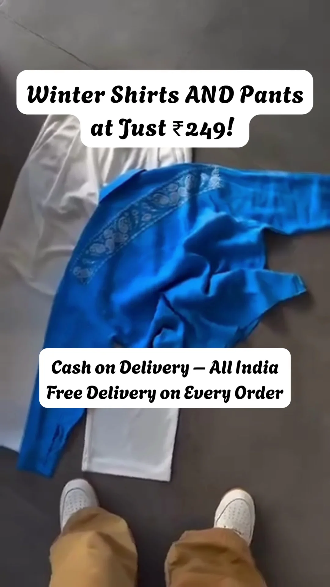 Men's Winter Shirt Pant Combo Stylish Warm Casual Daily Wear